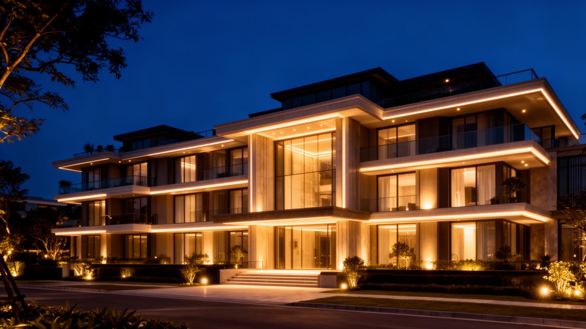 Luxury Assured Developments property at dusk